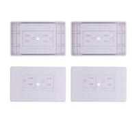 CHICAMPERA Protector de Enchufe y Ajuste Seguro para Bebés Cierre Automático Pack de 4 Unidades Tapa de Enchufe de Plástico Blanco para Habitación Infantil y Hogar