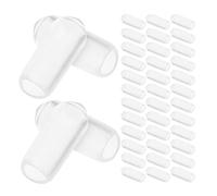 CHICAMPERA Protectores para Extremos de Diadema 200 Piezas, Tapas de Goma Transparentes de 2,5 Mm para Aros de Cabello, Accesorios DIY para Cuidado y Personalización de Diademas, Uso Cómodo