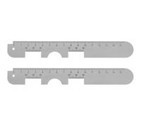 CHICAMPERA Reglas Ópticas y Doble Escala para Medir Distancia Pupilar de Aluminio Alta Precisión Pack de 2 Piezas para Cuidado y Ajuste de Gafas