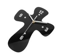 CHICAMPERA Reloj de Pared Silencioso Cruz Decorativa de Acrílico Negro para Habitación Infantil y Sala de Oración Diseño Moderno y Funcionamiento Ultracallado