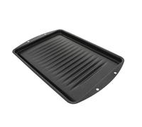 CHICAMPERA Sartén de Hierro Negro Recubrimiento Antiadherente para Barbacoa Exterior y Cocina de Inducción, Plancha Resistente Alta Conductividad Térmica para Buffet y Restaurante