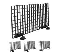 CHICAMPERA Separador de Pecera Plástico Negro Pequeño 4 Piezas con Rejilla Inferior para Filtración y Clips de Sujeción, Divisor de Acuario Adecuado para Segmentar Tanques y Peces