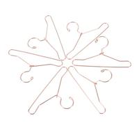 CHICAMPERA Set de 10 Mini Perchas Metálicas para Muñecas 75 CM Color Rosa Dorado Perchas Pequeñas para Armario y Ropa de Muñecas Accesorios para Casas Diminutas y Organización de