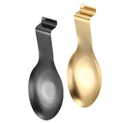 CHICAMPERA Soporte Deformación de Acero Inoxidable para Cucharas de Cocina Resistente al Óxido, 2 Piezas Decoración Color Aleatorio en Adecuado para Utensilios Hoteles