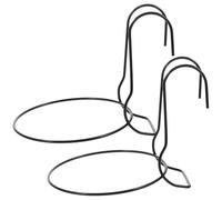 CHICAMPERA Soporte Lisa de Balcón Negro Hierro al y Macetas Resistente Óxido y Superficie Paquete de 2 Piezas Pared Adecuado para Decoración y Jardinería