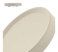 CHICAMPERA Soporte Rodante para Macetas Redondo 21,5cm con Ruedas Ocultas | Base de Metal y Plástico, Rotación 360 Grados con Rodamientos, Beige, 1 Pieza