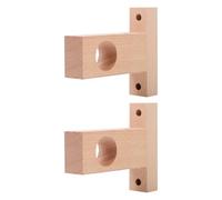CHICAMPERA Soportes para Barra de Cortinas de 2 Piezas en Madera Resistente, Soporte de Varilla 4.52X3.93X0.98 Pulgadas, para Cortinas de Ducha y Ventanas Hogar