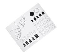 CHICAMPERA Tapete Acrílico para Manicura de Silicona, Blanco, para Práctica de Bricolaje, Permite Diferentes Técnicas y Trabaja Diversas Formas de Uñas