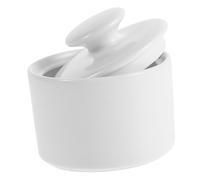 CHICAMPERA Tarro de Café Cerámico con Tapa Azucarero Compacto de 170 Ml Diseño Retro Blanco para Cocina y Oficina Almacenamiento de y Condimentos