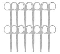 CHICAMPERA Tijeras Ligeras y Versátiles de Pequeñas de Acero Inoxidable 12 Puntas Redondeadas y Puntiagudas para Cejas y Vello Facial en Escuelas y Recolección de Muestras