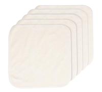 CHICAMPERA Toallas Exfoliantes de Fibra de Bambú para Rostro y Cuerpo 5 Paños Cuadrados Lavables para Uso Multiusos y Limpieza Facial