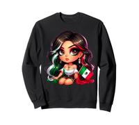 Chicana Mexican Girl Mexico Cute Chibi Mexicana Women Latina Sudadera