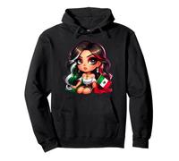 Chicana Mexican Girl Mexico Cute Chibi Mexicana Women Latina Sudadera con Capucha