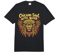 Chicano Soul Azteca Sangre Mexicana Latino Arte Comfort Colors Adult Heavyweight T-Shirt