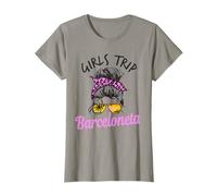 Chicas a Juego Viaje Barceloneta España Moño desordenado Camiseta