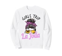 Chicas a Juego Viaje La Jolla California moño desordenado Sudadera