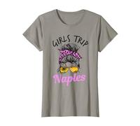 Chicas a Juego Viaje Nápoles Florida Moño de Pelo desordenado Mujeres Camiseta