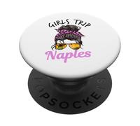 Chicas a Juego Viaje Nápoles Florida Moño de Pelo desordenado Mujeres PopSockets PopGrip Adhesivo