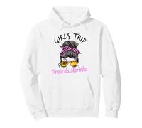 Chicas a Juego Viaje Praia Da Marinha Portugal Moño desordenado Sudadera con Capucha