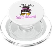 Chicas a Juego Viaje Sant Antoni España moño desordenado PopSockets PopGrip para MagSafe