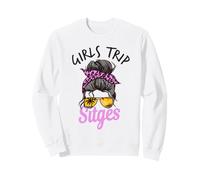 Chicas a Juego Viaje Sitges España moño desordenado Sudadera