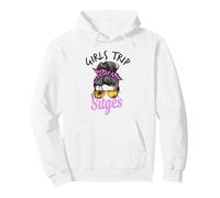 Chicas a Juego Viaje Sitges España moño desordenado Sudadera con Capucha