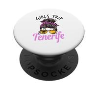 Chicas a Juego Viaje Tenerife moño desordenado PopSockets PopGrip Adhesivo