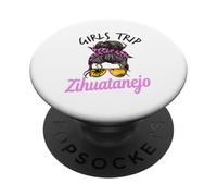 Chicas a Juego Viaje Zihuatanejo México moño desordenado PopSockets PopGrip Adhesivo
