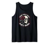 Chicas Buenas Leen Libros Sucios Lector Smut Dark Romance Skull Camiseta sin Mangas