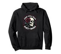Chicas Buenas Leen Libros Sucios Lector Smut Dark Romance Skull Sudadera con Capucha