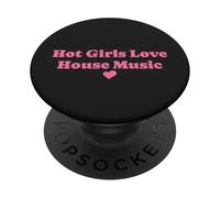 Chicas Calientes aman la música de la casa EDM Rave Techno Concierto PopSockets PopGrip Adhesivo