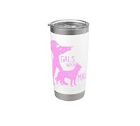 Chicas Con Mals Belga Malinois Lover Vaso térmico de acero inoxidable de doble pared