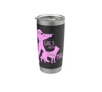 Chicas Con Mals Belga Malinois Lover Vaso térmico de acero inoxidable de doble pared