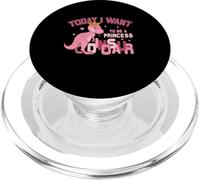 Chicas de Hoy Quiero ser una Princesa Un Dinosaurio Rosa T-Rex PopSockets PopGrip para MagSafe