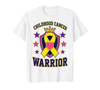 Chicas del Escudo del Coraje Real del Guerrero del cáncer Infantil Camiseta gráfica económica, Hombre, Blanco, XL