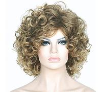 Chicas Dulce Moda, Oro, Marrón Corto Cabello Rizado COMERCIO EXTERIOR COMERCIO ORIGINAL VENDIDO DE MODA EUROPEA Y AMERICANA (COLOR: ORO) chenghuax (Color : Gold)