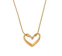 Chicas Joyas Accesorías Minimalista Collar de corazón lindo para niñas, Cabecilla de encanto de corazón dulce y romántico simple - Collar clásico de corazón, collar de placas para mujeres Collar de