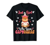 Chicas Lindo Kawaii Solo Una Chica Que Ama A Los Capibaras Lover Camiseta