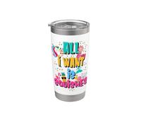 Chicas Que Ama A Squishy Colorido Todo Lo Que Quiero Es Squishies Vaso térmico de acero inoxidable de doble pared