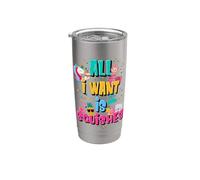Chicas Que Ama A Squishy Colorido Todo Lo Que Quiero Es Squishies Vaso térmico de acero inoxidable de doble pared