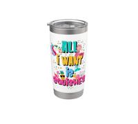 Chicas Que Ama A Squishy Colorido Todo Lo Que Quiero Es Squishies Vaso térmico de acero inoxidable de doble pared