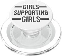 Chicas Que apoyan a Las Chicas Siempre: Texto Gris diseñado, PopSockets PopGrip para MagSafe