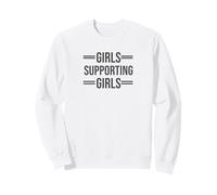 Chicas Que apoyan a Las Chicas Siempre: Texto Gris diseñado, Sudadera
