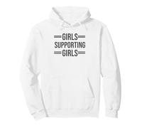 Chicas Que apoyan a Las Chicas Siempre: Texto Gris diseñado, Sudadera con Capucha