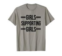 Chicas Que apoyan a Las Chicas Siempre: Texto Negro diseñado Camiseta