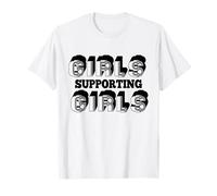 Chicas Que apoyan a Las Chicas Siempre: Texto Negro diseñado Camiseta