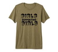 Chicas Que apoyan a Las Chicas Siempre: Texto Negro diseñado Camiseta Premium