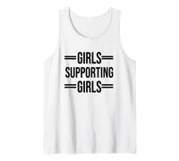 Chicas Que apoyan a Las Chicas Siempre: Texto Negro diseñado Camiseta sin Mangas