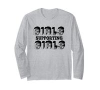 Chicas Que apoyan a Las Chicas Siempre: Texto Negro diseñado Manga Larga