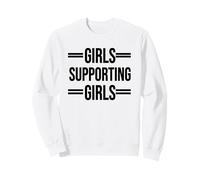 Chicas Que apoyan a Las Chicas Siempre: Texto Negro diseñado Sudadera